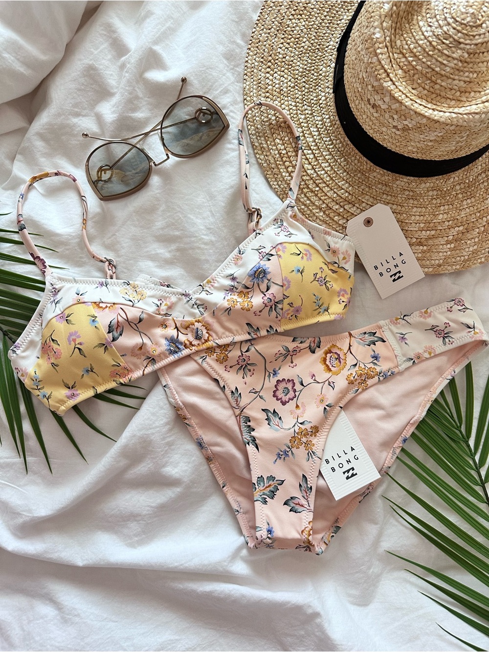 Billabong Floral This Gypsy Dainty Gigi Bralette Bikini Top | Bondi Bottom - Picture 3 of 16